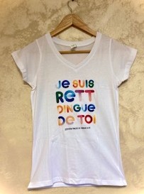 T-Shirt Rett dingue blanc - Col V