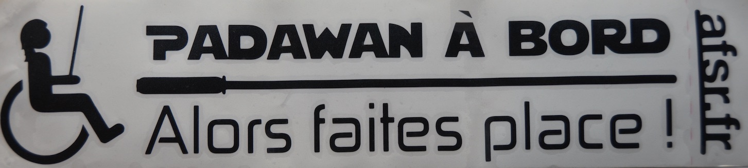 Sticker voiture Padawan à bord