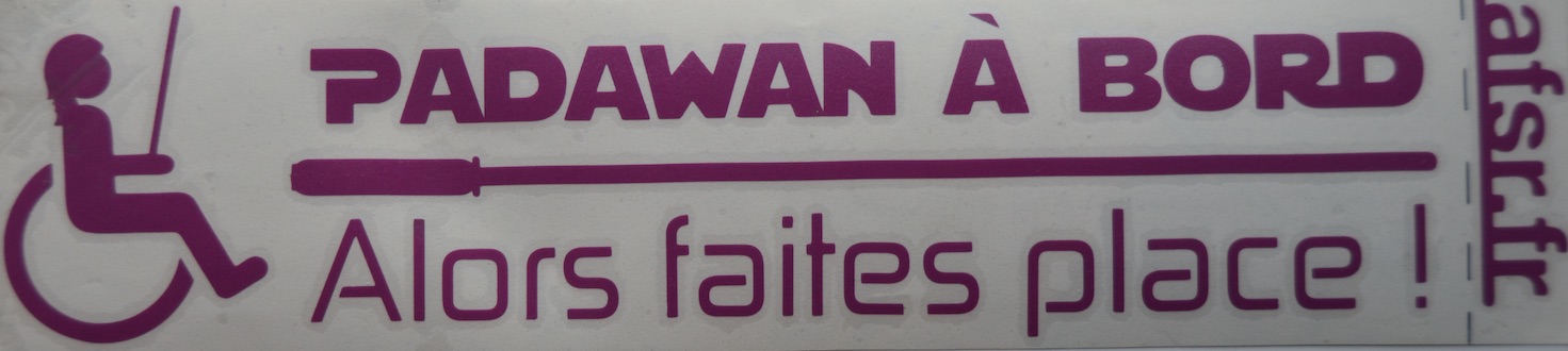 Sticker voiture Padawan à bord